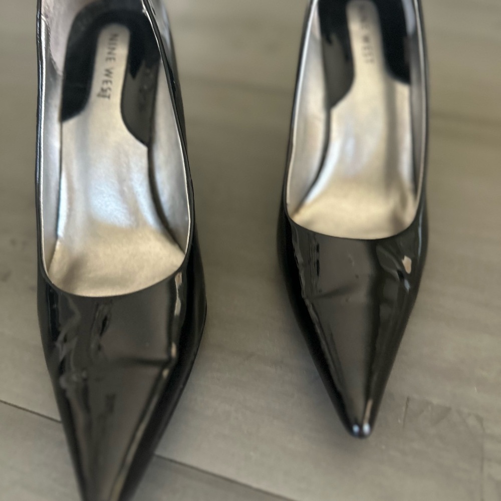 Nine West Glossy Black Heels